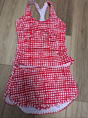 Red & White Gingam NWT SKIRTINI RACERBACK MINI Tankini Set